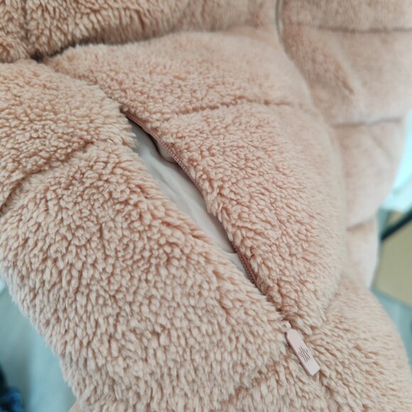 moncler A very beautiful and warm coat down-paneled faux fur and wool cardigan - Picture 9 of 12